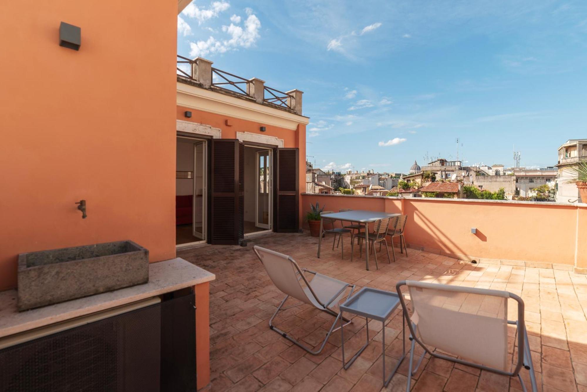 Apartment With Terrace In Via Del Pellegrino - FromhometoRoma Exterior foto