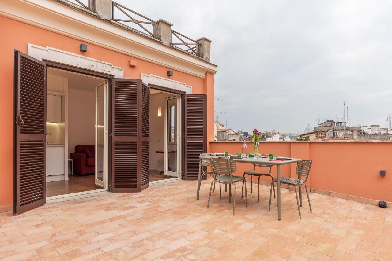 Apartment With Terrace In Via Del Pellegrino - FromhometoRoma Exterior foto